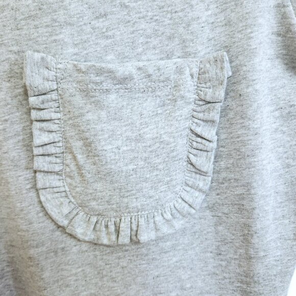 NWT Philosophy Heather Gray Scoop Neck Tee Shirt w/ Ruffled Chest Pocket… - Picture 2 of 13
